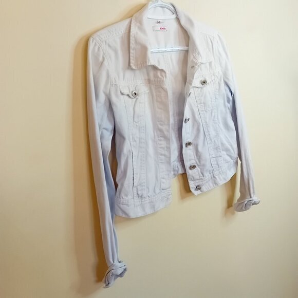 Y2K Women's Bongo Jeans Ombre Light Wash Jean Jacket Spring Fall Size Medium - Picture 6 of 15